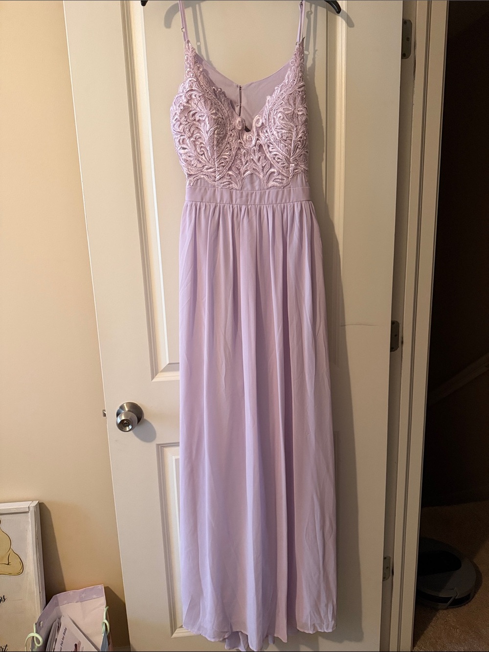 Soieblu Lavender Lace Bodice Maxi Dress